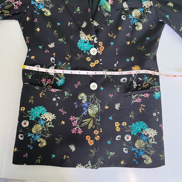 Kangsister Black Floral Pant Suit – Women’s Blazer & Pants Set, Botanical Print - Picture 14 of 16